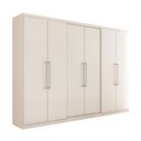 Ver imagem 3 de Guarda-roupa Casal City 6 Portas 2 Gavetas Branco - Panorama Móveis