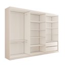 Ver imagem 5 de Guarda-roupa Casal City 6 Portas 2 Gavetas Branco - Panorama Móveis