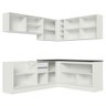 Cozinha Completa de Canto 100% MDF Madesa Acordes 389002 Armário e Balcão Frentes Branco Brilho Cor: - 11