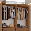 Ver imagem 6 de Guarda-Roupa Casal Andorra 4 Portas 4 Gavetas Freijó/Branco - Pnr Móveis