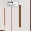 Ver imagem 5 de Guarda-Roupa Casal Andorra 4 Portas 4 Gavetas Freijó/Branco - Pnr Móveis