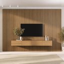 Ver imagem 2 de Rack com Painel Ripado TV 86 Polegadas Planejado 320x250cm Aruá CabeCasa MadeiraOriginals Marrom