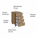 Ver imagem 7 de Escrivaninha 160cm C/ Gaveteiro Home Office Nogal/branco