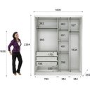 Ver imagem 4 de Guarda Roupa 4 Portas 3 Gavetas Vigo Novo Horizonte