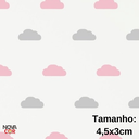 Ver imagem 3 de Adesivos de Parede Infantil Nuvem Rosa e Cinza Quarto Menina 100un