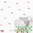 Ver imagem 2 de Adesivos de Parede Infantil Nuvem Rosa e Cinza Quarto Menina 100un