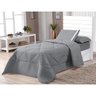 Edredom Solteiro Cinza Dupla Face Avulso 2,40mx 1,60m - 1