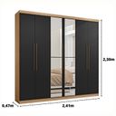 Ver imagem 4 de Guarda Roupa Casal Com Espelho 6 Portas 3 Gavetas Montreal 