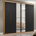 Ver imagem 1 de Guarda Roupa Casal Com Espelho 6 Portas 3 Gavetas Montreal 
