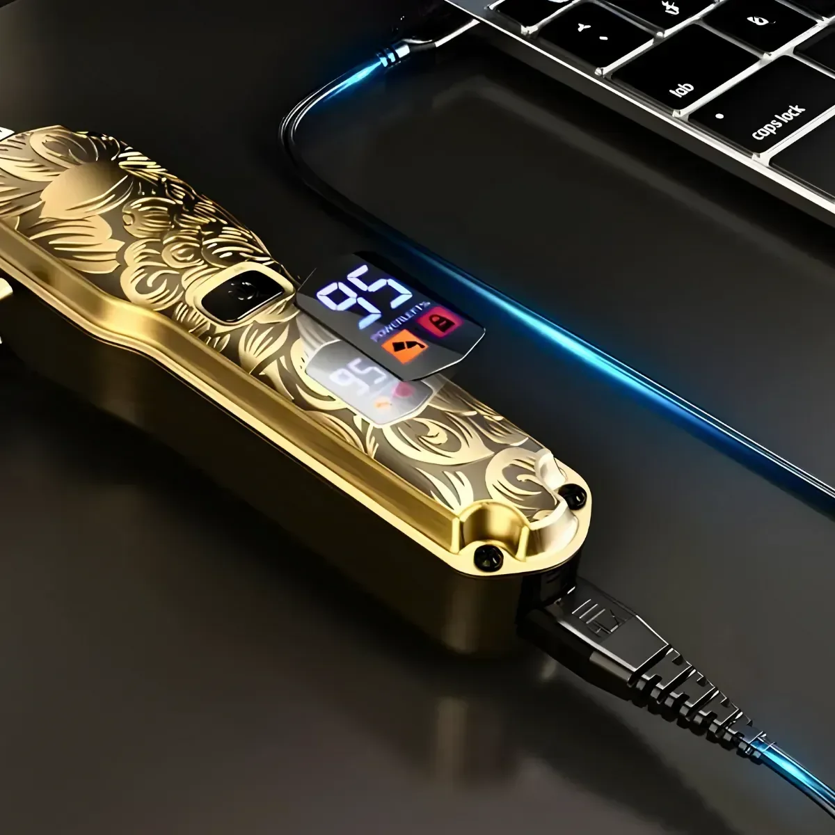 Máquina Acabamento Cabelo Barba Profissional Recarregável Usb - 2