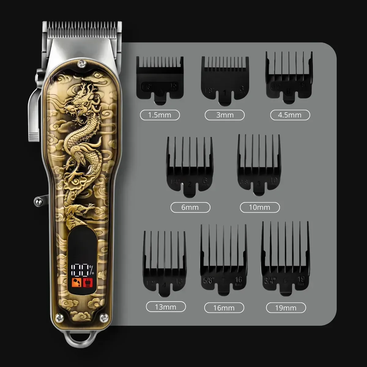 Máquina Acabamento Cabelo Barba Profissional Recarregável Usb - 3