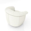 Ver imagem 4 de Poltrona Decorativa Latvia 86cm Pés de Madeira Bouclê Off White G45 - Gran Belo