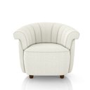 Ver imagem 2 de Poltrona Decorativa Latvia 86cm Pés de Madeira Bouclê Off White G45 - Gran Belo