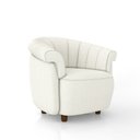 Ver imagem 3 de Poltrona Decorativa Latvia 86cm Pés de Madeira Bouclê Off White G45 - Gran Belo