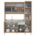 Ver imagem 4 de Cozinha Compacta 8 Portas 1 Gaveta 1 Nicho para Forno Angel Móveis Sul