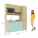 Ver imagem 3 de Cozinha Compacta 8 Portas 1 Gaveta 1 Nicho para Forno Angel Móveis Sul