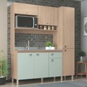 Ver imagem 1 de Cozinha Compacta 8 Portas 1 Gaveta 1 Nicho para Forno Angel Móveis Sul