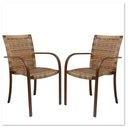 Ver imagem 5 de Kit 4 Cadeiras Ascoli Capuccino Mesa Tampo Ripado e Ombrelone Central- Cappuccino