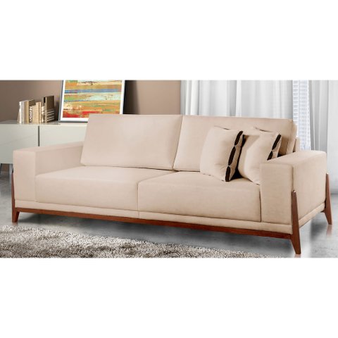 Sofá Fixo Magnus 3 Lugares Luxo 190cm Castellar Móbile