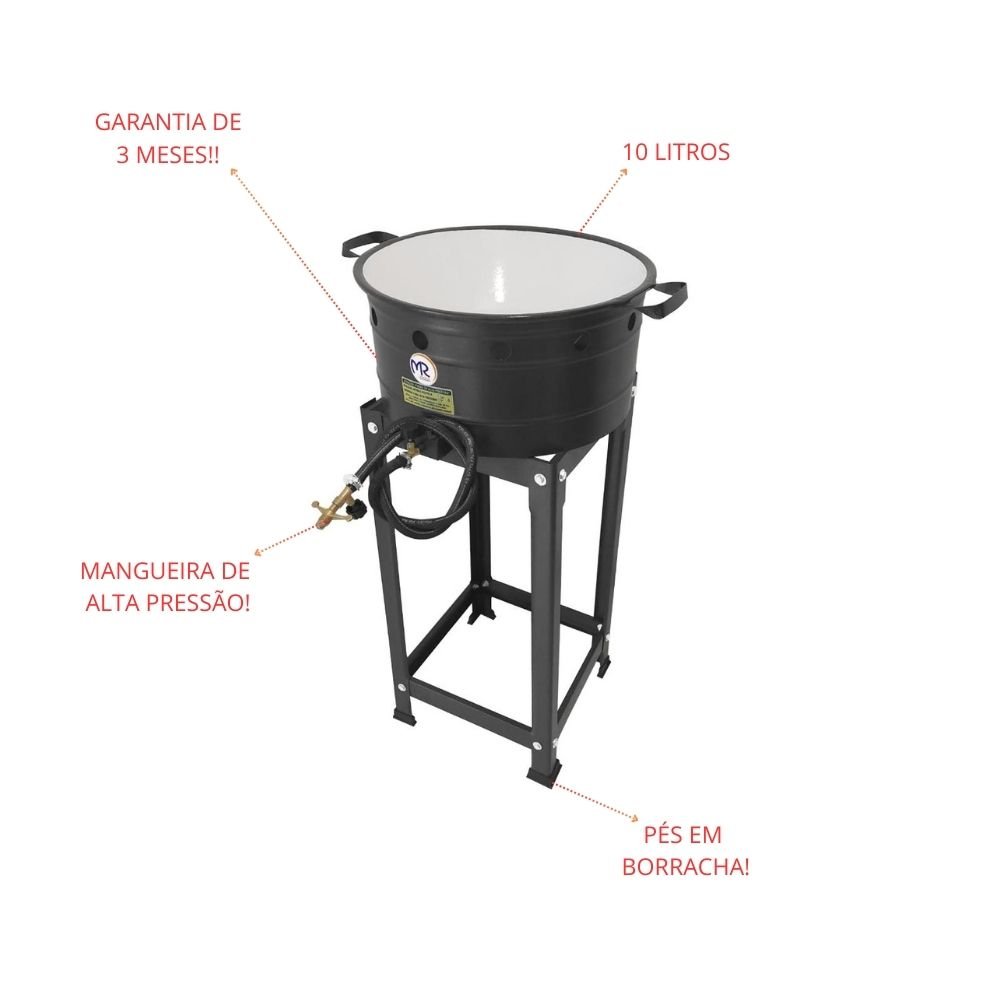 Tacho Disco de Arado com Fogareiro Grande com Pé - 10 Litros - 2