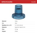 Ver mais imagens de Castiçal Decorativo de Vidro Azul 6x6x6cm Porta Vela Mesa Jantar Decoração Sala