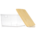 Ver imagem 2 de Caixa Organizadora com Tampa Bambu P/ Cozinha Banheiro Sala Pgb Caixa Organizadora Bambu