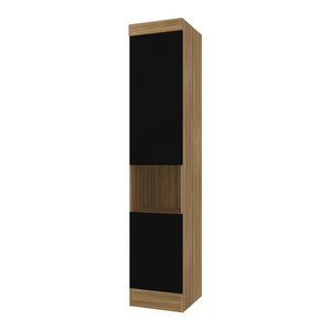 Guarda Roupa Modulado 2 Porta Joker Boreal/preto - Móveis Arapongas Boreal/preto Fosco