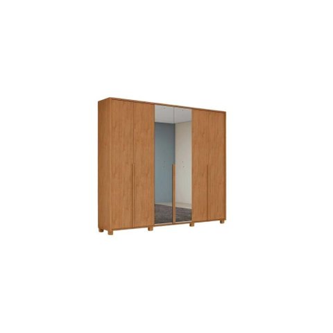 Guarda-roupa Lopas Style 6 Portas 4 Gavetas com Espelho