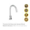 Ver imagem 2 de Torneira de Mesa com Sensor Bivolt Bateria Decalux 1188.c.n Cromado Deca