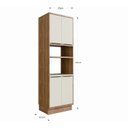Ver imagem 4 de Torre Quente 4 Portas 1 Nicho para Forno Viena Bege/Louro Freijó/Argila