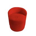 Ver imagem 4 de Kit 2 Poltronas Decorativa Yara Orgânica Couro Vermelho