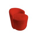 Ver imagem 3 de Kit 2 Poltronas Decorativa Yara Orgânica Couro Vermelho