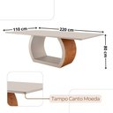 Ver imagem 5 de Sala de Jantar Mesa Ellis com 8 Cadeiras Eva Premium Turim 07 Off White Imbuia Nat