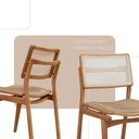 Ver imagem 3 de Sala de Jantar Mesa Ellis com 8 Cadeiras Eva Premium Turim 07 Off White Imbuia Nat