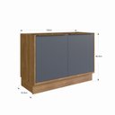 Ver imagem 4 de Balcão de Cozinha 120cm 2 Portas Viena Bege/Louro Freijó/Grafitto