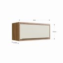 Ver imagem 5 de Armário Aéreo para Cozinha 80cm 1 Porta Viena Bege/Freijó/Argila