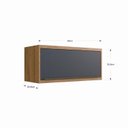 Ver imagem 5 de Armário Aéreo para Cozinha 80cm 1 Porta Viena Bege/Freijó/Grafitto