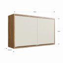 Ver imagem 5 de Armário Aéreo para Cozinha 120cm 2 Portas Viena 