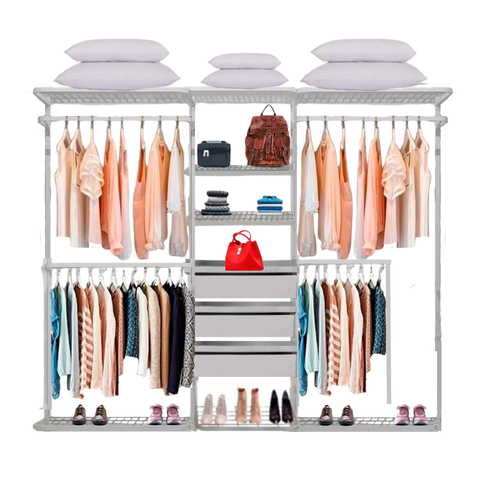 Closet Aramado - Linear Clr 250 com Gaveta - 2,50m - Branco