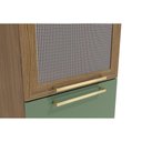 Ver imagem 4 de Paneleiro de Cozinha Modulado Botanic M626 c/ 2 Portas c/ 1 Tela Nogueira/Verde Oliva - Kappesberg