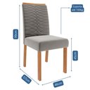 Ver mais imagens de Conjunto de Mesa de Jantar Tampo de Vidro Off White Ester 1,80 com e 6 Cadeiras Clarice Cinamomo/