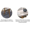 Ver imagem 7 de Conjunto: Mesa de Cozinha Adele Madeira Maciça C/ Tampo Madeirado C/ Vidro 130x80cm e 4 Cadeiras