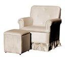 Ver imagem 6 de Poltrona Amamentação Balanço Para Quarto Com Puff Laura Suede Estopar Laura Mais Puff Suede Azul Tur