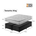 Ver imagem 5 de Cama Box Baú King Bipartido Preto + Colchão Molas Ensacadas Zidi Alabama 193x203x66cm