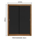 Ver imagem 4 de Guarda-roupa Solteiro Madesa Dallas 2 Portas de Correr 2 Gavetas