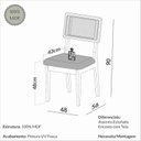 Ver imagem 3 de Conjunto Mesa de Jantar Redonda com 4 Cadeiras Estofadas e Encosto Palinha 100% MDF Dalla Costa