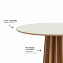 Ver mais imagens de Conjunto Mesa de Jantar Redonda com 4 Cadeiras Estofadas e Encosto Palinha 100% MDF Dalla Costa