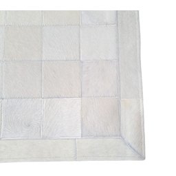 Tapete de Couro Natural Branco 3,00 X 2,00 M com Beiral. - 2