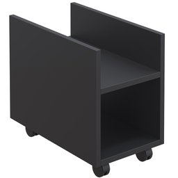 Suporte Para Cpu E Nobreak Com Rodízios Guide L03 Preto - Lyam Decor - 1