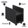 Suporte Para Cpu E Nobreak Com Rodízios Guide L03 Preto - Lyam Decor - 3